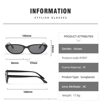 Nova Moda Mačje Oči Sunčane Naočale Ženski Brand Dizajner Retro Sunčane Naočale Pravokutni Sunčane Naočale Oculos Люнет De Soleil