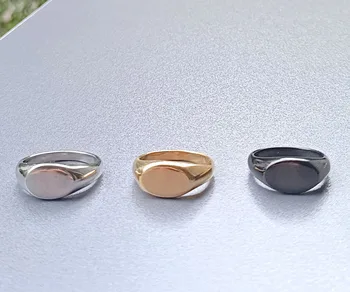 Nove Muške prsten od nehrđajućeg čelika 316L u stilu Punk, jednostavno Klasicni za Dečka-muškarci, Zlatni, crni, srebrni nakit, Kreativni dar u rasutom stanju