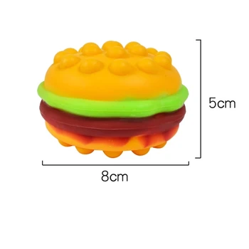 NOVI 3D Hamburger Pop-loptu Push Kawaii Nemirna, Igračke Popete anti-stres Igračke za djecu anti stress igračka Pop Odrasli Stisnuti za djecu