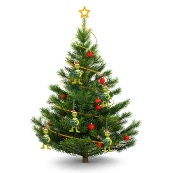 Novi Grinch Stan Božićne Dekoracije Božićne Dekoracije Kreativne Dekoracije Drveni Pribor Božićni Ukrasi
