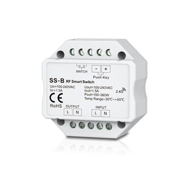 Novi Gumb prekidača SS-B AC100-240V 1.5 A Izlaz RF Smart Switch 100-240 vac 2A 480 W RF Smart Switch Sa релейным izlaz