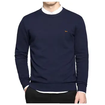 Novi jesensko-zimskom muški džemper, Pamuk pulover dugih rukava O-izrez Dres s vezom Harmont Veste Blaine M, L, XL 2XL 3XL 4XL