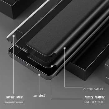 Novi kožna flip torbica za liniju Smart View za Xiaomi Mi 10 Pro 10T Lite Poco M3 X3 NFC Torbica na Xiomi Redmi 9A 9C Napomena 8 8T 9 Pro 9S