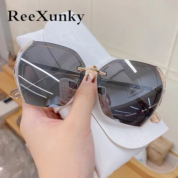 Novi Prevelike Polarizirane Sunčane naočale Za žene 2021 Luksuzne Marke dizajn Nepravilnog kvadratnog gradijent ispunjava ženske nijanse UV400 Zonnebril Dames