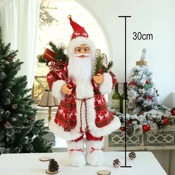 Novu Godinu 2022 Visina 30 cm 25 Stil Djed Mraz Božićne Ukrase za dom Lutke Dječje Darove Dekoracije za prozore Navidad