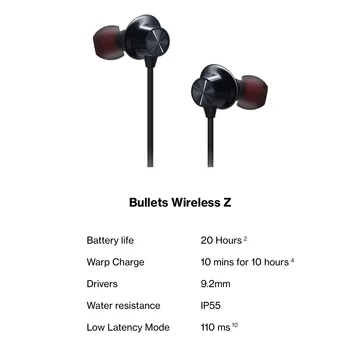 OnePlus Metaka Bežične Slušalice Serije Z Bass Edition s Magnetskim Sustavom Brzo Prebaciti Par Deformacija Brzo Punjenje