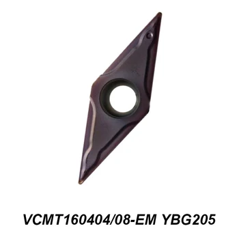 Originalni VCMT 160404 160408 VCMT160404-EM VCMT160408-EM YBG205 Obrada Glava od nehrđajućeg čelika SA CNC Cilindrične