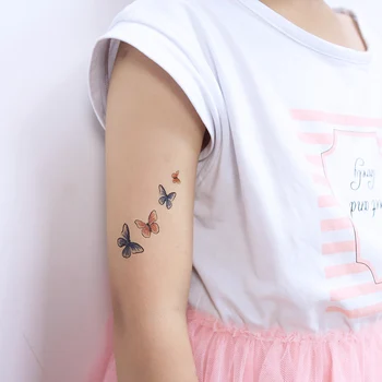 Osvijetljena oznaka s tetovažom za djecu ukras za ruke na tijelu lijepa leptir svijetli u noći crtani privremena tetovaža folije RA092