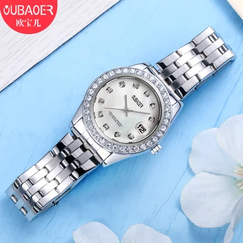 OUBAOER Top Brand Ženski ručni sat sa malim dial Ženske kalendari od nehrđajućeg čelika kvarcni ručni sat zegarek horloges vrouwen Poklon