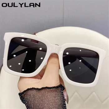 Oulylan Klasični Vintage trg sunčane naočale Ženske prevelike sunčane naočale Gospodo Klasicni Crne sunčane naočale Ženske nijanse lentes mujer de sol