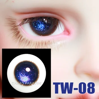 Oči lutke BJD svijetlo i tamno plave blistave oči bez zjenica za 1/3 1/4 BJD SD DD MSD YOSD lutka 14 16 mm staklene očne jabučice pribor za lutke
