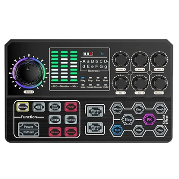 P5 Vanjska Zvučna kartica u stvarnom vremenu Za promjenu glasa DJ-mixer Živa Zvučna kartica za PC, iPhone, Bluetooth-Mikser sa zvučnim efektima