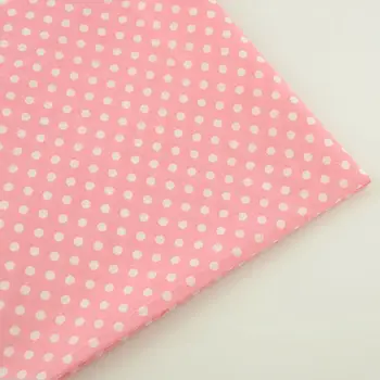Pamučna Tkanina Poplun Debeli Četvrtina Pink Šivanje Tkanine Telas Tecido Tkiva Obrt Lutke Tekstilna Umjetnost Bijele Točke Stil