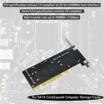 PCI kartice proširena kartica 4-port SATA više kartica s chipsetom Sil 3114, kompatibilnog s hi-speed certificirano sučelje PCI verzija 2.2 za stolno računalo/pc