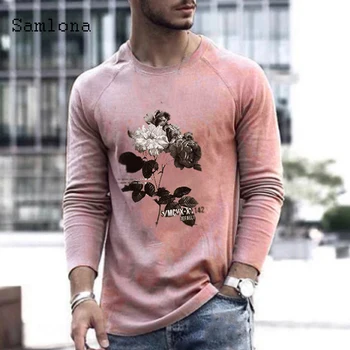 Plus Veličina 3XL Muška Košulja dugih rukava Modni majice s 3D ispis 2021 g. Nove proljetne svakodnevne pulover Muška majica Majica Masculinas