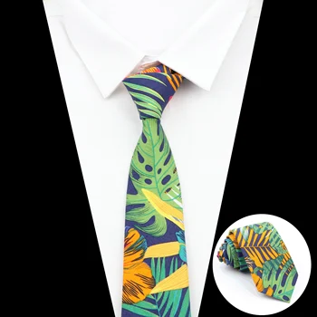 Potpuno Novu kravatu sa cvjetnim ispis za muškarce i žene Uski pamuk kravata za vjenčanje Svakodnevne muške kravate Klasična odijela Cvjetni kravata