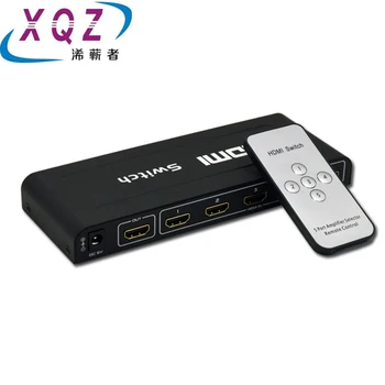 Prekidač 5 HDMI HDMI porta 5 ulaz 1 izlaz HDTV odaberite za prikaz na jednom monitoru Prekidač HDMI metalik crna