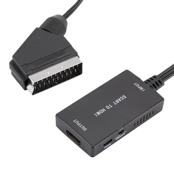 Pretvarač SCART HDMI kabel, Wrugste Scart HDMI Izlaz HD 720P/1080P Prekidač Video Audio Converter Adapter za HDTV, DVD