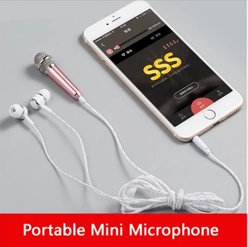 Prijenosni 3,5 mm Stereo Studijski Mikrofon KTV Karaoke Mini-Mikrofon Za Mobilni Telefon Prijenosno RAČUNALO Stolni Mikrofon Male Veličine