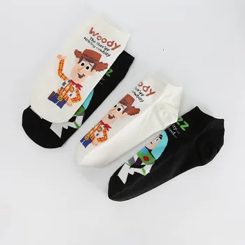 Priča o igračkama Disney Anime Crtani Djevojke Djevojke Svakodnevne pamučne čarape Впитывающие znoj Čarape za brodove Ljetne čarape s niskim izreza i sitnim ustima