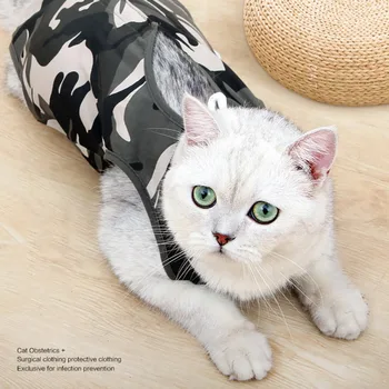 Profesionalni odijelo za oporavak mačke kada čudima trbuha ili kožne bolesti pasa i Mačaka Nakon operacije Stavite Пижамный odijelo