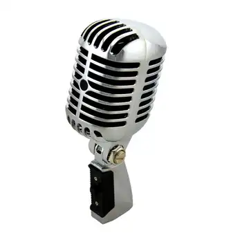 Profesionalni Žični Klasični Starinski Mikrofon Kvalitetan Dinamička Moving Coil Mike Luksuzni Limeni Vokal U Starom Stilu, Ktv Mikrofon Mike