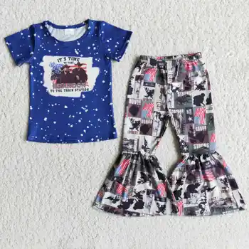 Proljetni set odjeću za djevojčice majica kratkih rukava i nogavica odijelo dječja odjeća set od 2 predmeta komplet za dječju odjeću