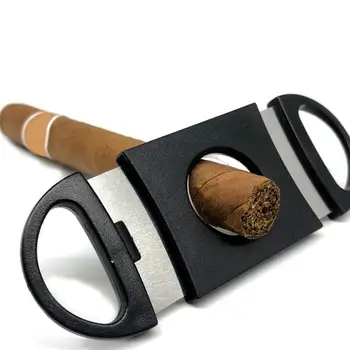 Rezač Za Cigare Od Nehrđajućeg Čelika Metalne Klasični Prijenosni Rezač Za Cigare Giljotina S Poklon Kutiji Škare Za Cigare Poklon