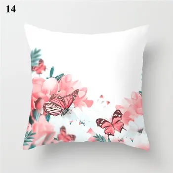 Romantično Jastučnice s leptirićima 45*45 cm Navlake za jastuke Ukrasne jastučnice Navlake za jastuke s cvjetnim ispis Jastučnice