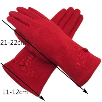 Rukavice ženske crvene 2020 nova likra tkanina super mekana zimske rukavice za jesen moda sportski jahanje kompozitne divokoza za zagrijavanje