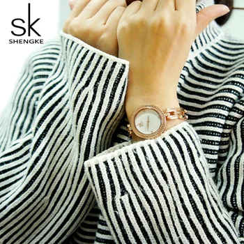 Satovi Shengke s malom okruglom dial Luksuzni Ženski sat-narukvica od zlata Reloj Mujer 2021 SK Luksuzni Kvarcni satovi #K0003