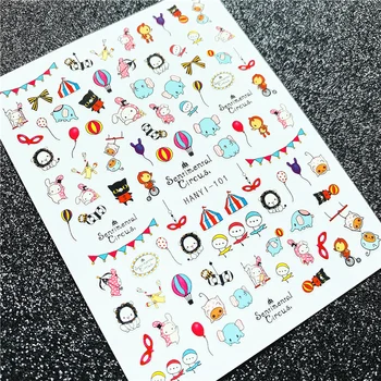 Serija HANYI Animirana 3D Stražnji ljepilo самоклеящийся noktiju Dizajn Naljepnice za nokte, alat, nakit Klizač za naljepnice za nokte