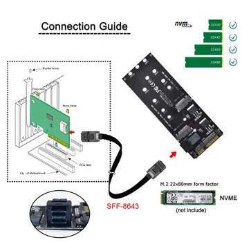 SFF-8643 na U2 Kit NGFF M-Ključ za HD Mini SAS NVME PCIe SSD SATA Adapter za Matične ploče