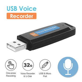 SK001 Profesionalni Punjiva U-Disk Prijenosni USB Digitalni Audio Snimač Ručka Podržava TF kartice Do 32 GB Диктофонная bljeskalica