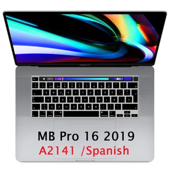 Soft raspored EU za Macbook Pro 16 A2141 Španjolski Poklopac tipkovnice EU Silikonska za Macbook Pro 16 Zaštitna koža za španjolske tipkovnice