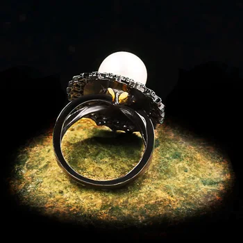 Starinski Palača Optočena Цирконием AAAA Nakit od kamena Biserna Prsten Fin ženski nakit, prsten Večernje uređenje Zaručnički prsten
