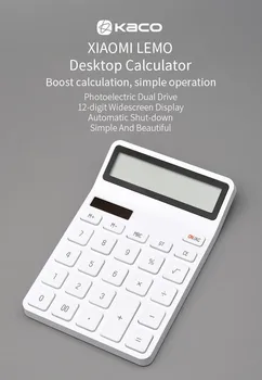 Stolni Kalkulator Youpin KACO LEMO Fotoelektrični Dvostruki Zaslon s 12 Znamenaka Inteligentno Isključivanje kalkulator Za Školu Ureda