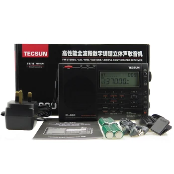 Tecsun PL-660 Airband Radio Prijemnik Visoke Osjetljivosti FM/MW/SW/LW Digitalno Podešavanje Stereo sa Glasnim Zvukom i Širok Raspon Prijema