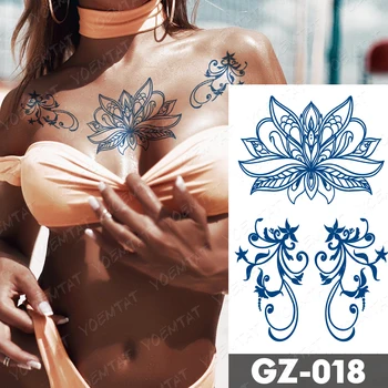 Tetovaža tinte od soka Body Art Izdržljiva Vodootporna Privremena Tetovaža Naljepnica Indijski Tetovaže Менди Ruku Lažna tetovaža cvijet Kane Za žene i muškarce