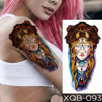 Tetoviranje privremeni ženski Lažna za Rukav tetovaže Za žene Naljepnice za prijenos Znak Kit Sjajna Rainbow Jednorog Svemirska Krilo Ruža