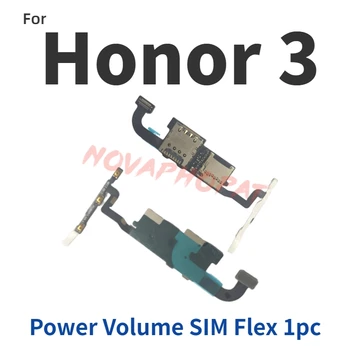 Tipkovnica za Ugađanje glasnoće Novaphopat Power Swtich Za Huawei Honor 3 Honor3 HN3-U01 čitač SIM Kartice Držač Police Zamjena Fleksibilnog Kabela