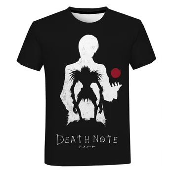 Topla Anime Death Note 3D t-shirt s po cijeloj površini Harajuku Ulica odjeća Crtani Majica Za muškarce i žene Ljetna moda Svakodnevne majice kratkih rukava