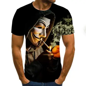Topla rasprodaja Klaun 2020 3D t-Shirt s po cijeloj površini Za muškarce Joker Lice Muška t-shirt 3d Klaun kratkih rukava Zabavne Majice majice i majice XXS-6XL