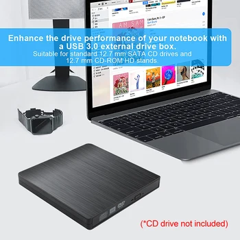 Torbica za optički pogon za Laptop bez Pogona 5 Gbit / s i USB 3.0 i SATA Vanjski DVD CD-ROM-RW Player Optički Kućišta