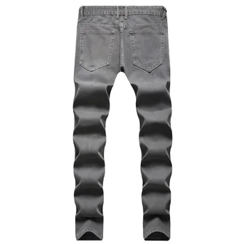 Traper dizajnerske traperice sa rupama visoke kvalitete Poderane za muškarce Veličina 28-38 40 42 2022 Jesen-proljeće HIP-HOP Punk Vanjska odjeća