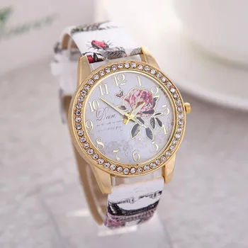 Trendi ženski поясные sat u retro stilu s cvjetnim dial za djevojčice kvarcni satovi modni sat