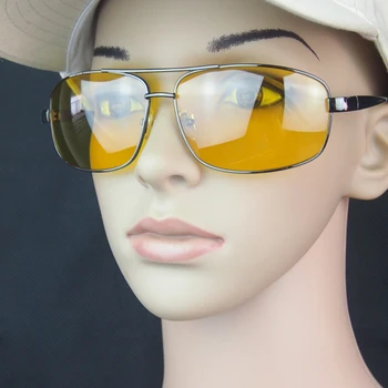 Trendy sunčane naočale anti-glare za sigurnost vozača za žene, žute naočale za noćnu vožnju, naočale visoke kvalitete, berba za muškarce