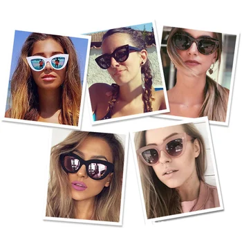 Trendy sunčane naočale s кошачьим okom Ženske Berba Luksuzne marke dizajnerske crne sunčane naočale Sunčane naočale za žene Jednostavne sunčane naočale