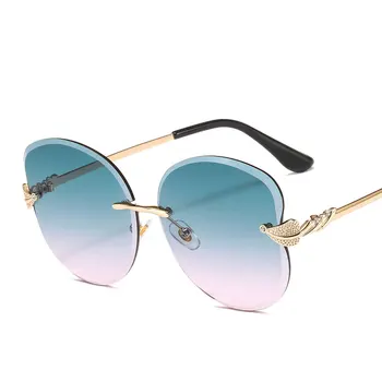 Trendy ženske dizajnerske sunčane naočale-leptir Prevelike sunčane naočale UV400 Sunčane naočale velikih nijanse lunette de soleil femme
