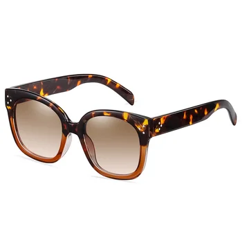 Trendy ženske sunčane naočale Oulylan 2022 Luksuzne marke dizajnerske prevelike sunčane naočale s prozirnim gradijent Smeđe naočale UV400
